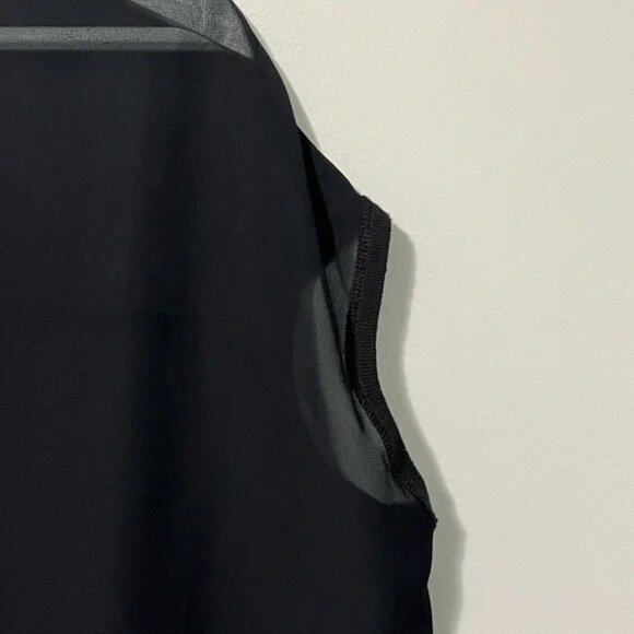 Vince Crewneck Sheer Crop Pullover Top - Picture 2 of 3